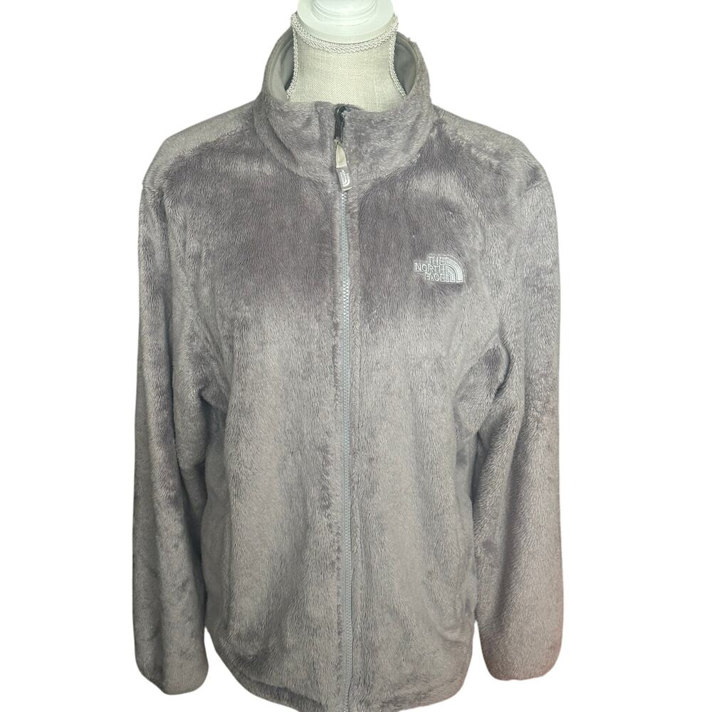 The North Face Women's Gray Fuzzy Full-Zip Jacket